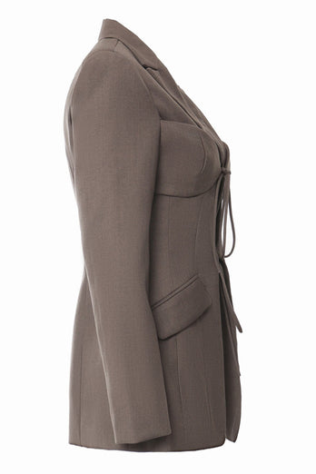 Coffee Slim Fit Schnürblazer für Damen