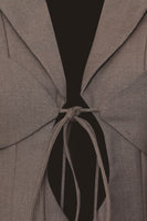 Laden Sie das Bild in den Galerie-Viewer, Coffee Slim Fit Schnürblazer für Damen