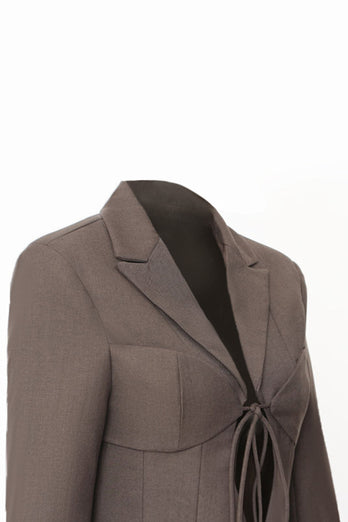 Coffee Slim Fit Schnürblazer für Damen