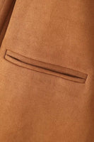 Laden Sie das Bild in den Galerie-Viewer, Casual Camel Shawl Revers Offen Damen Blazer