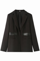 Laden Sie das Bild in den Galerie-Viewer, Schwarzer einreihiger Damenblazer mit gekerbtem Revers