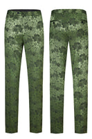 Laden Sie das Bild in den Galerie-Viewer, Armeegrün Peak Revers 2-teiliger Herren Ballanzug mit Muster