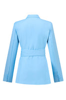 Laden Sie das Bild in den Galerie-Viewer, Blue Peak Revers 2-teilige Damenanzüge mit Gürtel