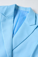 Laden Sie das Bild in den Galerie-Viewer, Blue Peak Revers 2-teilige Damenanzüge mit Gürtel