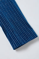 Laden Sie das Bild in den Galerie-Viewer, Tintenblau Kerbrevers Streifen Damen Partyanzüge