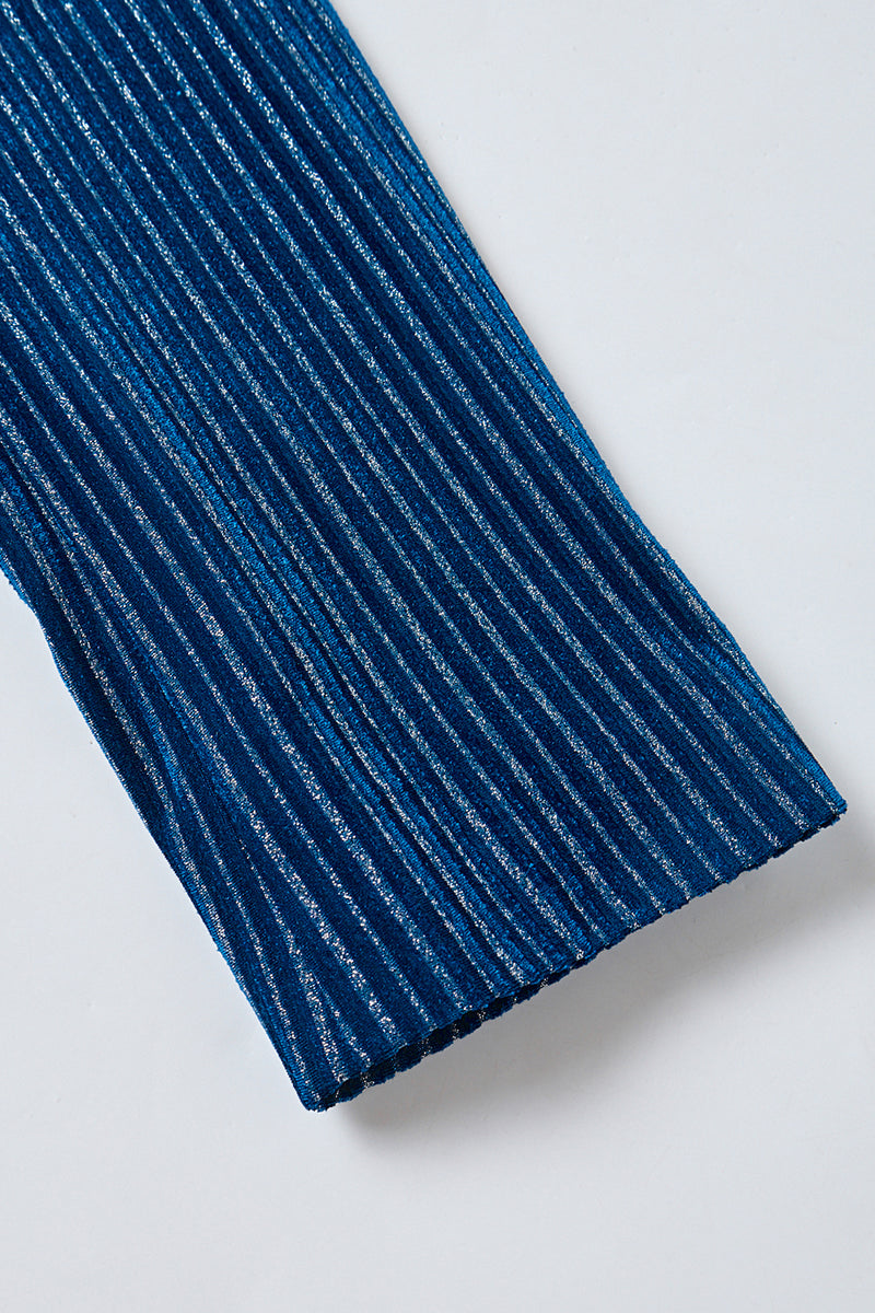 Laden Sie das Bild in den Galerie-Viewer, Tintenblau Kerbrevers Streifen Damen Partyanzüge