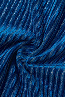 Laden Sie das Bild in den Galerie-Viewer, Tintenblau Kerbrevers Streifen Damen Partyanzüge