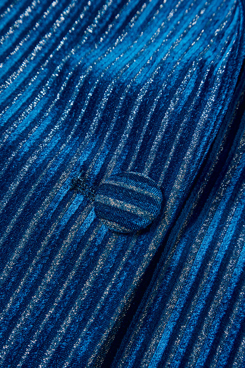 Laden Sie das Bild in den Galerie-Viewer, Tintenblau Kerbrevers Streifen Damen Partyanzüge