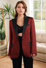 Laden Sie das Bild in den Galerie-Viewer, Rust Peak Revers Ein Knopf Damen Blazer