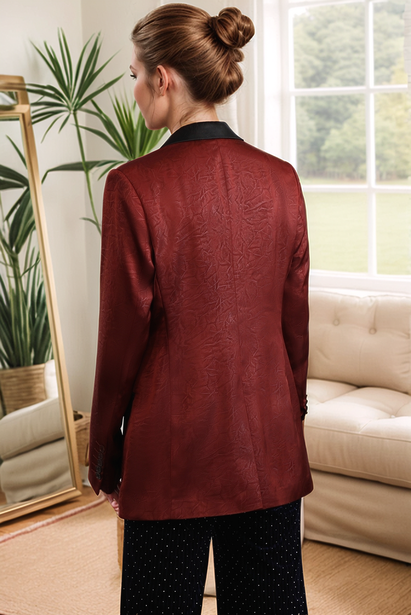 Laden Sie das Bild in den Galerie-Viewer, Rust Peak Revers Ein Knopf Damen Blazer