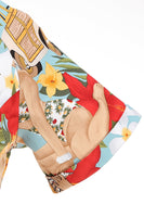 Laden Sie das Bild in den Galerie-Viewer, Blumen A Linie bedrucktes Vintage Kleid aus den 1950er Jahren