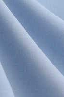 Laden Sie das Bild in den Galerie-Viewer, Blaues A-Linie V-Ausschnitt Kleid aus den 1950er Jahren mit kurzen Ärmeln