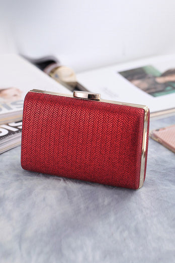 Einfache rote quadratische Clutch