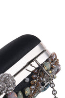 Laden Sie das Bild in den Galerie-Viewer, Zarte schwarze Handtasche mit Strasssteinen