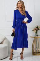 Laden Sie das Bild in den Galerie-Viewer, Schwarzes A-Linie langes Partykleid mit langen Ärmeln