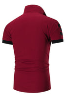 Laden Sie das Bild in den Galerie-Viewer, Schwarzes Slim Fit Poloshirt aus Baumwolle für Herren