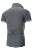Laden Sie das Bild in den Galerie-Viewer, Schwarzes Slim Fit Poloshirt aus Baumwolle für Herren
