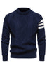 Laden Sie das Bild in den Galerie-Viewer, Grauer Herren Rundhalsausschnitt Slim Fit Pullover