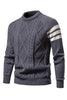 Laden Sie das Bild in den Galerie-Viewer, Grauer Herren Rundhalsausschnitt Slim Fit Pullover