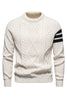 Laden Sie das Bild in den Galerie-Viewer, Grauer Herren Rundhalsausschnitt Slim Fit Pullover