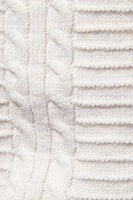 Laden Sie das Bild in den Galerie-Viewer, Weißer Herren Rundhalsausschnitt Zopfpullover Pullover