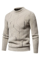 Laden Sie das Bild in den Galerie-Viewer, Khaki Herren Slim Fit Pullover Strickpullover