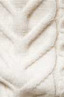 Laden Sie das Bild in den Galerie-Viewer, Weißer Jacquard-Rundhalsausschnitt Herren Strickpullover