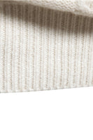 Laden Sie das Bild in den Galerie-Viewer, Weißer Jacquard-Rundhalsausschnitt Herren Strickpullover