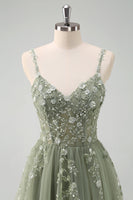 Laden Sie das Bild in den Galerie-Viewer, Glitzerndes A-Linie Königsblaues Korsett mit Spaghettiträgern Langes Ballkleid