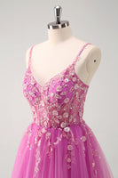 Laden Sie das Bild in den Galerie-Viewer, Glitzerndes A-Linie Königsblaues Korsett mit Spaghettiträgern Langes Ballkleid