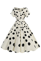 Laden Sie das Bild in den Galerie-Viewer, Schwarzes A-Linie U-Boot-Ausschnitt Midi Kleid aus den 1950er Jahren mit Rosenprint