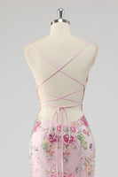 Laden Sie das Bild in den Galerie-Viewer, Meerjungfrau Spaghettiträger Pailletten Schwarzes Ballkleid mit Applikationen