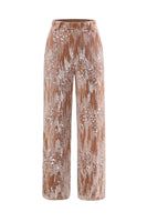 Laden Sie das Bild in den Galerie-Viewer, Glitzernde staubige Rose Samt Pailletten mit gekerbtem Revers 2-teilige Anzüge