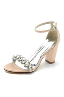 Laden Sie das Bild in den Galerie-Viewer, Königsblaue Ballsandalen mit Strass und Knöchelriemen