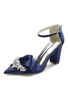 Laden Sie das Bild in den Galerie-Viewer, Schwarze klobige Schuhe mit hohem Absatz und Schleife