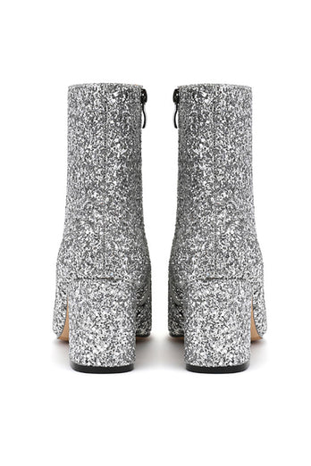 Glitzernde goldene Pailletten Damen-Modestiefel