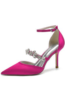 Laden Sie das Bild in den Galerie-Viewer, Elfenbeinfarbene Strass Spitze Hoher Absätze