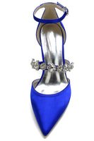 Laden Sie das Bild in den Galerie-Viewer, Elfenbeinfarbene Strass Spitze Hoher Absätze