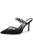 Laden Sie das Bild in den Galerie-Viewer, Königsblaue spitz zulaufende Strass Stiletto Sandalen