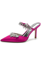 Laden Sie das Bild in den Galerie-Viewer, Königsblaue spitz zulaufende Strass Stiletto Sandalen