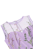 Laden Sie das Bild in den Galerie-Viewer, Blush A Linie Bateau Ausschnitt Ärmel 1950er Jahre Kleid