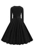 Laden Sie das Bild in den Galerie-Viewer, Gelbes V-Ausschnitt Kleid mit langen Ärmeln