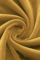 Laden Sie das Bild in den Galerie-Viewer, Gelbes V-Ausschnitt Kleid mit langen Ärmeln