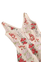 Laden Sie das Bild in den Galerie-Viewer, Schwarzes ärmelloses elegantes Vintage Kleid mit floraler Spitzenstickerei