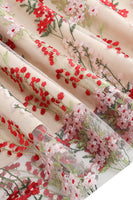 Laden Sie das Bild in den Galerie-Viewer, Schwarzes ärmelloses elegantes Vintage Kleid mit floraler Spitzenstickerei