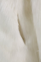 Laden Sie das Bild in den Galerie-Viewer, Weißer flauschiger Kunstpelz mit langen Ärmeln Herrenmantel