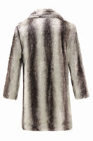 Laden Sie das Bild in den Galerie-Viewer, Kaffee Herren Winter Kunstpelz Mantel Mittellang Einreihig