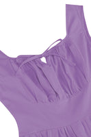 Laden Sie das Bild in den Galerie-Viewer, Blaues A-Linie Midikleid mit quadratischem Ausschnitt aus den 1950er Jahren