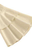 Laden Sie das Bild in den Galerie-Viewer, Aprikose A-Linie V-Ausschnitt halben Ärmeln Midikleid aus den 1950er Jahren