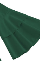 Laden Sie das Bild in den Galerie-Viewer, Aprikose A-Linie V-Ausschnitt halben Ärmeln Midikleid aus den 1950er Jahren